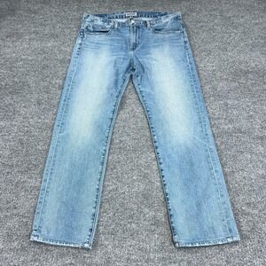 S.M.N Jeans Mens 33x28 Blue The Hunter Standard Slim Fit Light‎ Wash